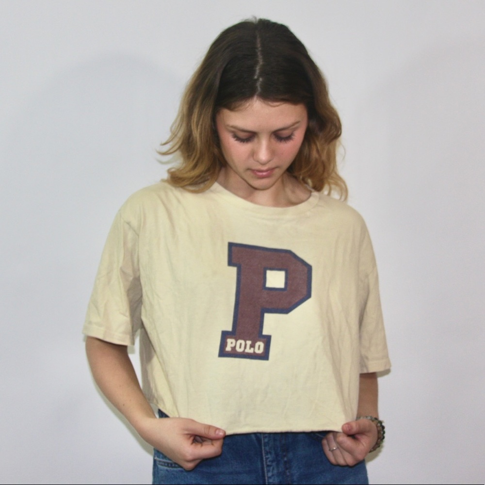 Polo Raw Hem Crop Top
